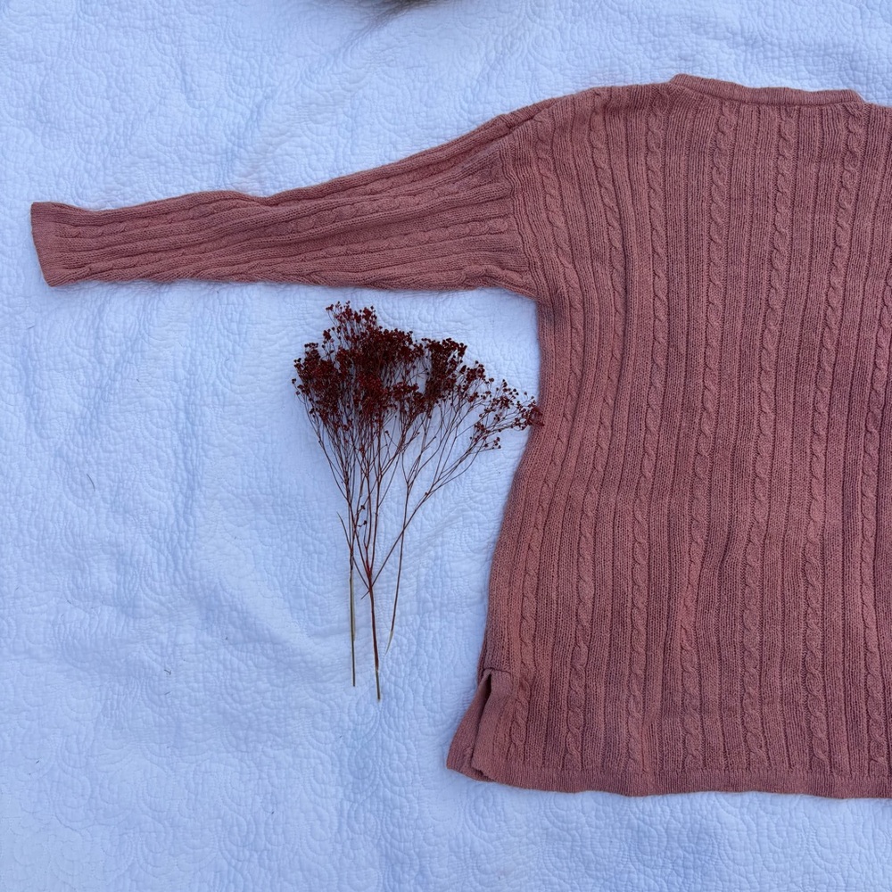Pink Cable Knit Sweater - Picture 7 of 10